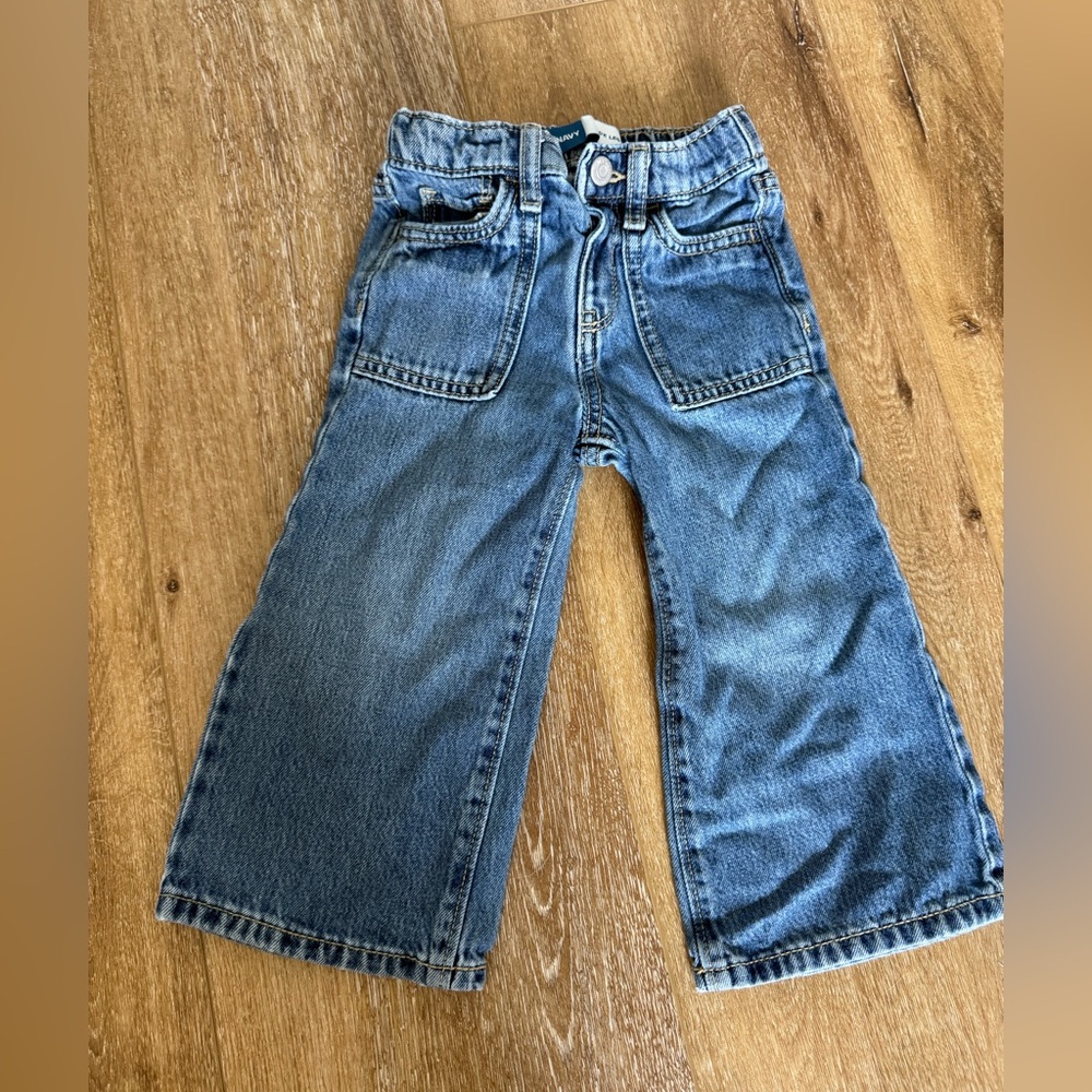 Toddler Girl Wide-Leg Denim Jeans - Blue